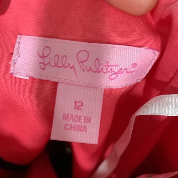 Lilly Pulitzer Strapless Dress in Coral and Navy- Seashell - Picture 10 of 12